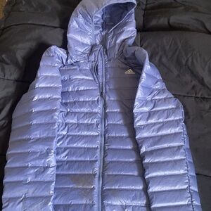 Adidas Sky Blue Quilted Jacket